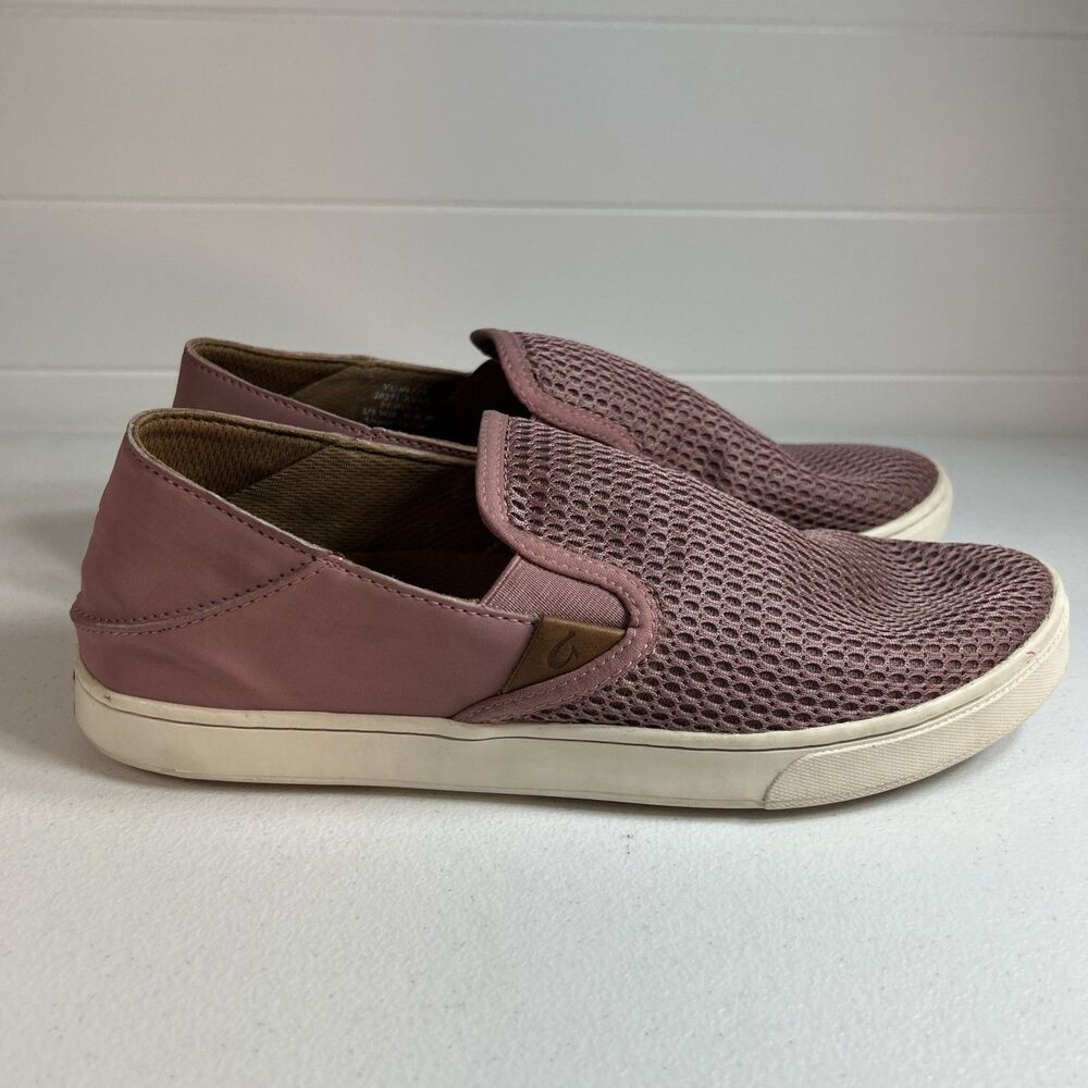 Olukai Women’s Shoes Size 10W Pehuea Pink Slip On Comfort Casual Sneakers